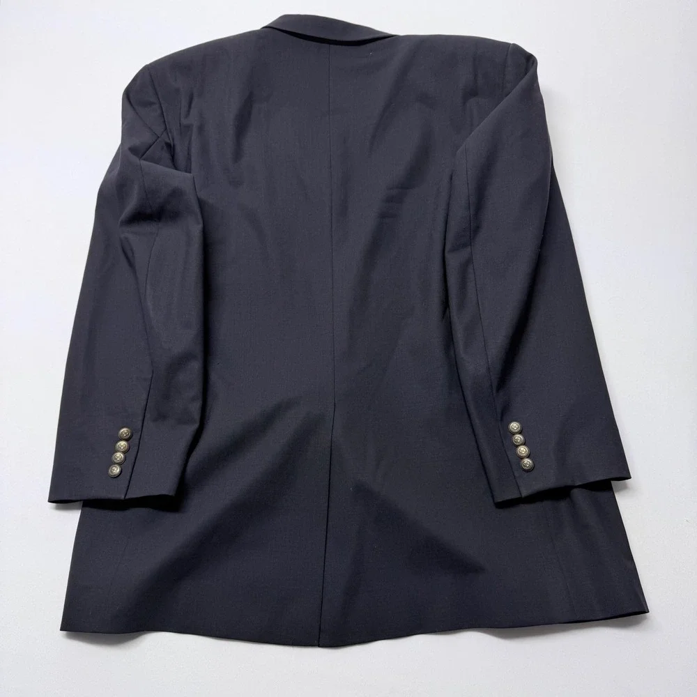 Jos. A. Bank Mens 44L Traveler Collection Navy Blue Wool Blend 2-Button Blazer